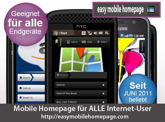 easy mobile homepage